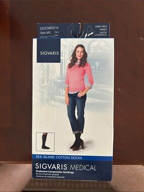 SIGVARIS Medical Knee-High Compression Socks - Navy